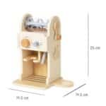 TOOKY TOY Drewniany Zestaw Do Kawy - Ekspres Baristy - 005