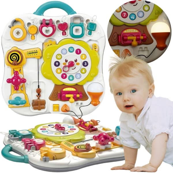 WOOPIE Tablica Montessori Manipulacyjna Sensoryczna Interaktywna dla Malucha - 001
