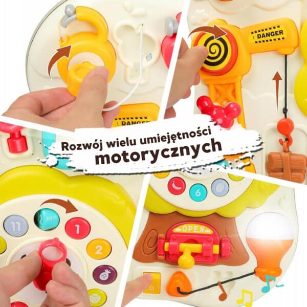 WOOPIE Tablica Montessori Manipulacyjna Sensoryczna Interaktywna dla Malucha - 007