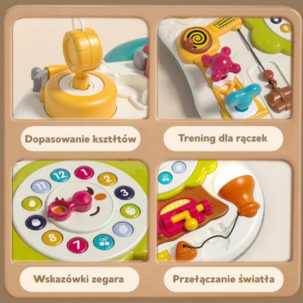 WOOPIE Tablica Montessori Manipulacyjna Sensoryczna Interaktywna dla Malucha - 008