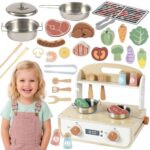 Duży Zestaw Kuchnia i Grill Tooky Toy – Drewniana Zabawka z Akcesoriami - 001