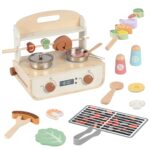 Duży Zestaw Kuchnia i Grill Tooky Toy – Drewniana Zabawka z Akcesoriami - 002