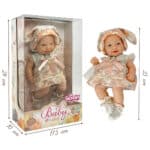 WOOPIE ROYAL Lalka Bobas Vintage 24 cm w Sukience i Czapeczce Króliczka - 011