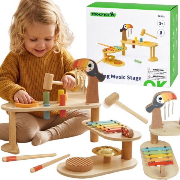 TOOKY TOY Edukacyjny Stolik Muzyczny 8 el. Tukan - 001