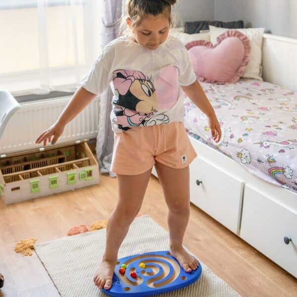 VIGA Sensoryczna Drewniana Deska do balansowania z labiryntem - 005