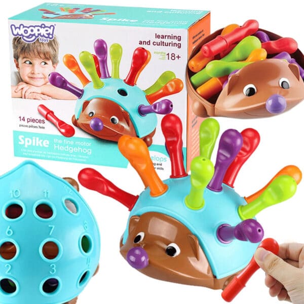 WOOPIE Gra Zręcznościowa Jeżyk Sorter Montessori Nauka Liczb i Kolorów 4w1 - 001