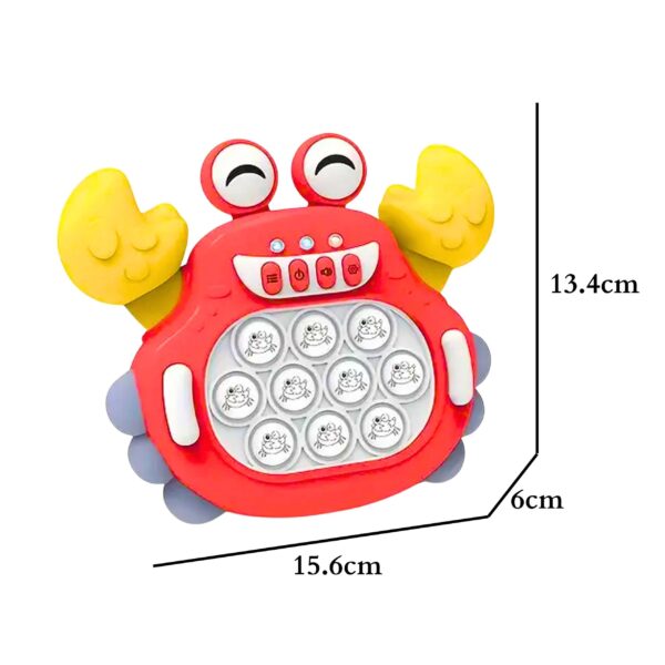 WOOPIE Gra POP IT Elektroniczna Antystresowa Zręcznościowa Krab Czerwony - 006