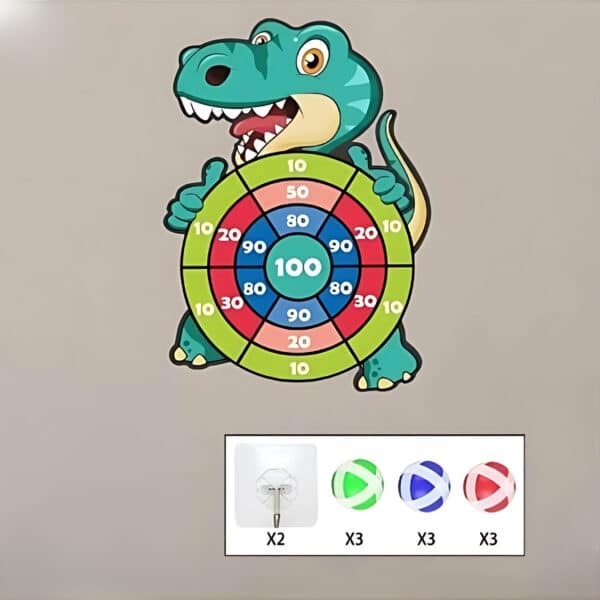 WOOPIE Gra Zręcznościowa w Rzutki na Rzepy Zestaw 2w1 Tarcza + Wyrzutnia Łuk Dino - 003