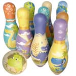 WOOPIE Gra Zręcznościowa Kręgle Miękkie Soft Dinozaury Zestaw 12el. - 008