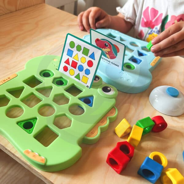WOOPIE Układanka Montessori Dinozaur Gra Zręcznościowa Dopasuj Kształty - 004