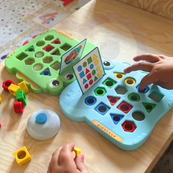 WOOPIE Układanka Montessori Dinozaur Gra Zręcznościowa Dopasuj Kształty - 006