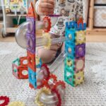 WOOPIE Klocki Magnetyczne Konstrukcyjne 3D Zestaw Edukacyjny Tor Kulkowy Kulodrom 126el. - 003