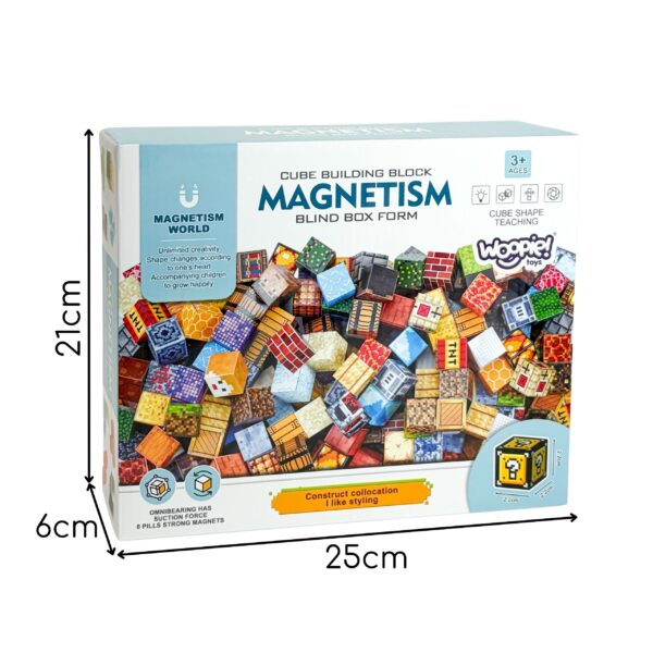 WOOPIE Klocki Magnetyczne Konstrukcyjne Sześciany 3D Zestaw Edukacyjny 63 el. - 005