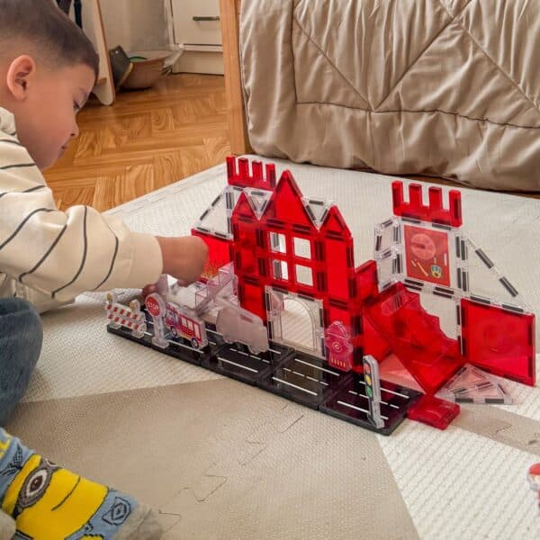 WOOPIE Klocki Magnetyczne 3D Zestaw Straż Pożarna 48el. - 004
