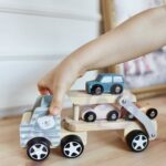 VIGA PolarB Drewniana laweta z samochodzikami Montessori - 005