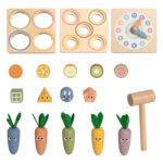 Duża Drewniana Kostka Edukacyjna Tooky Toy Wiosna – Sorter 5w1 18m+ - 004