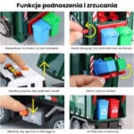 WOOPIE Śmieciarka Ciężarówka Segregacja Śmieci - skala 1:10 - 010