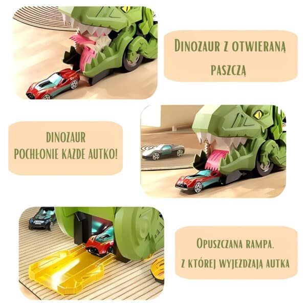 WOOPIE Zestaw Pojazdów Tor Dinozaur Pożeracz 13el. - 008