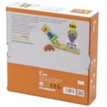 Drewniana piramidka edukacyjna Roboty z kartami wzorów - Viga - 014