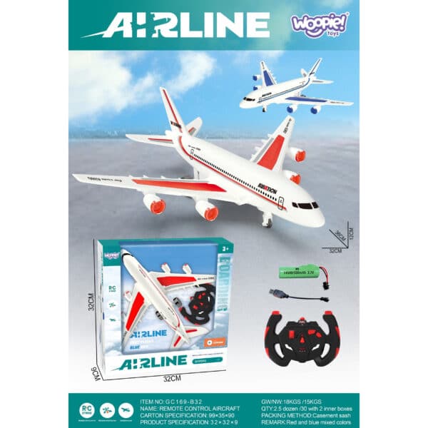 WOOPIE Zdalnie Sterowany Samolot Pasażerski Airline - 012