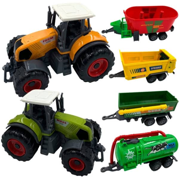 WOOPIE Zestaw Mini Farmera Traktory z Przyczepami - 001