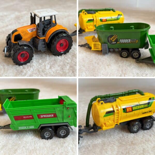 WOOPIE Zestaw Mini Farmera Traktory z Przyczepami - 004