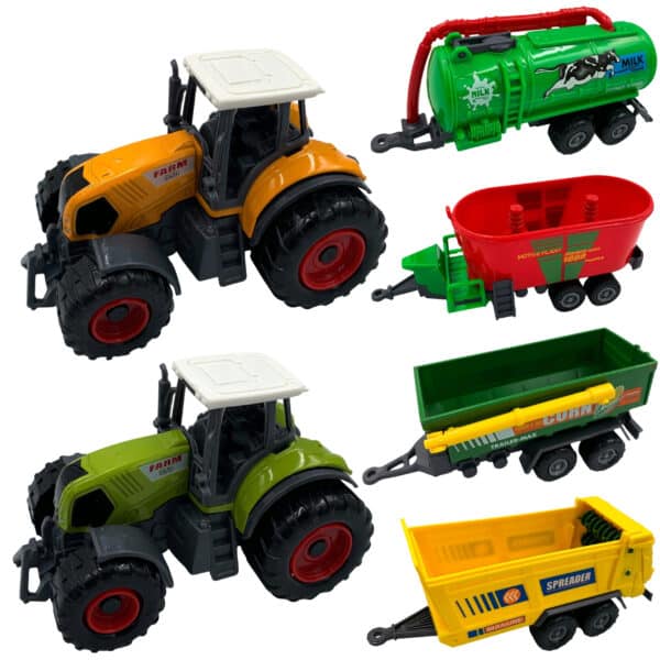WOOPIE Zestaw Mini Farmera Traktory z Przyczepami - 006