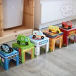 WOOPIE GREEN Układanka Kostki Miasto Pojazdy w Pudełkach + Figurki 10 el. - 008