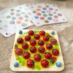 Gra Memory Montessori Drewniana Biedronka Woopie seria Green - 008