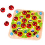 Gra Memory Montessori Drewniana Biedronka Woopie seria Green - 010