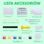 WOOPIE Zestaw Kreatywny z Farbami DIY Zrób Odlewy Gipsowe Figurki i Pomaluj - Zestaw Zwierzątka - 008