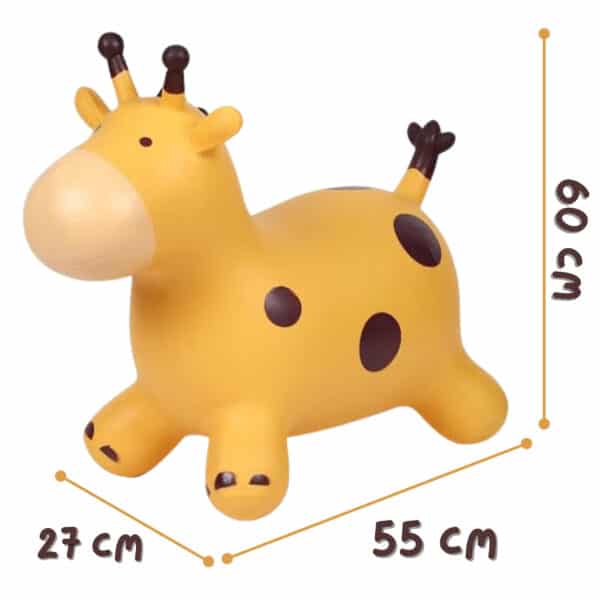 WOOPIE Skoczek Gumowy do Skakania Żyrafa Żółta + Pompka - 006
