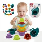 WOOPIE BABY Zabawka do Kąpieli Kubeczki Przelewowe Krokodylek - 001
