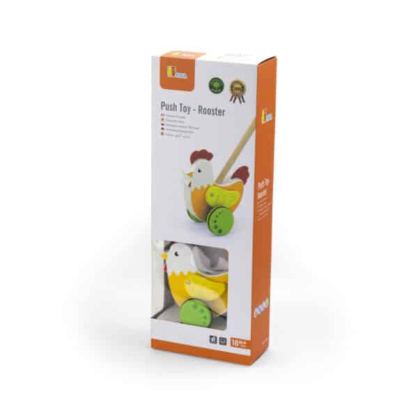 VIGA Drewniany Pchacz Edukacyjny Kurka - 005