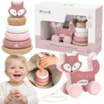 VIGA PolarB Zestaw Lisek Drewniana Piramidka + Lisek do Ciągnięcia - 001