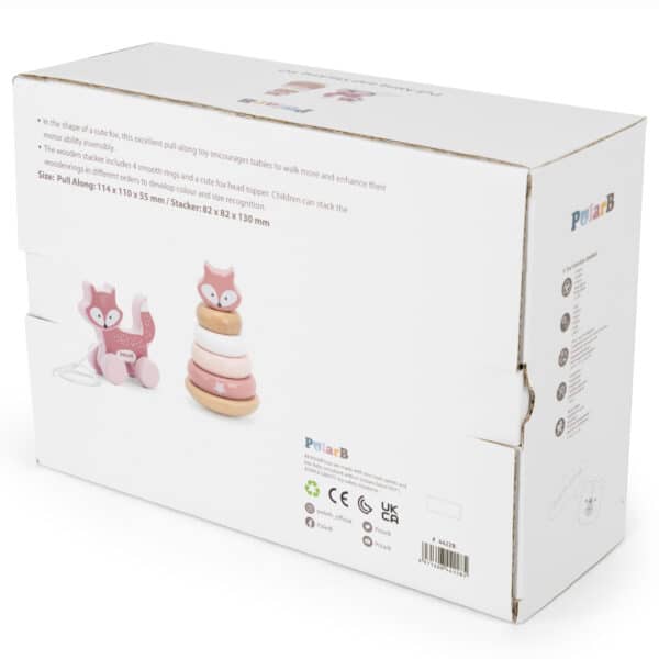 VIGA PolarB Zestaw Lisek Drewniana Piramidka + Lisek do Ciągnięcia - 008