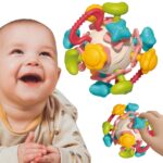 WOOPIE BABY Miękka Grzechotka 4w1 Gryzak Zabawka Sensoryczna dla Niemowląt 0m+ - 001