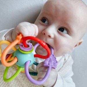 WOOPIE BABY ZABAWKA SENSORYCZNA GRZECHOTKA GRYZAK 2w1 - 003