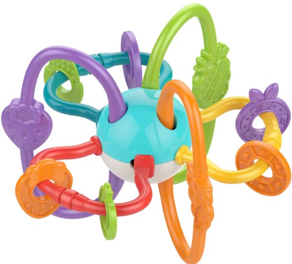 WOOPIE BABY ZABAWKA SENSORYCZNA GRZECHOTKA GRYZAK 2w1 - 005