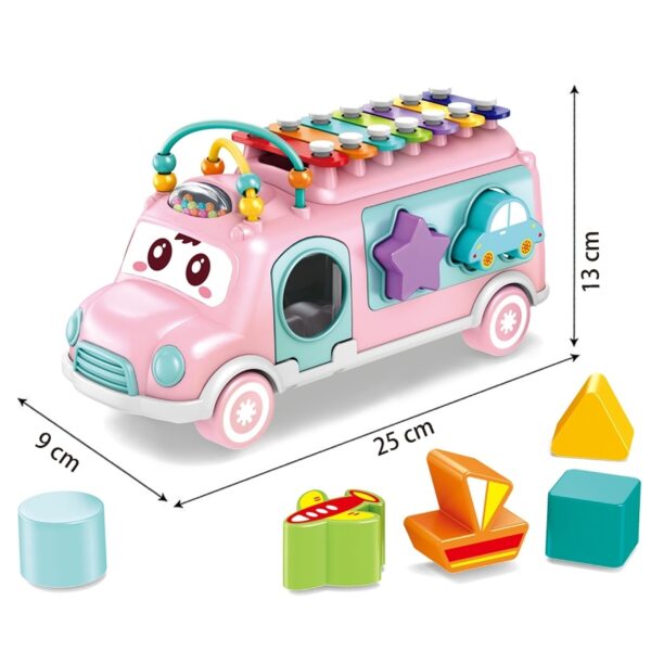 WOOPIE BABY Samochodzik Muzyczny Sorter z Cymbałkami Różowy - 004