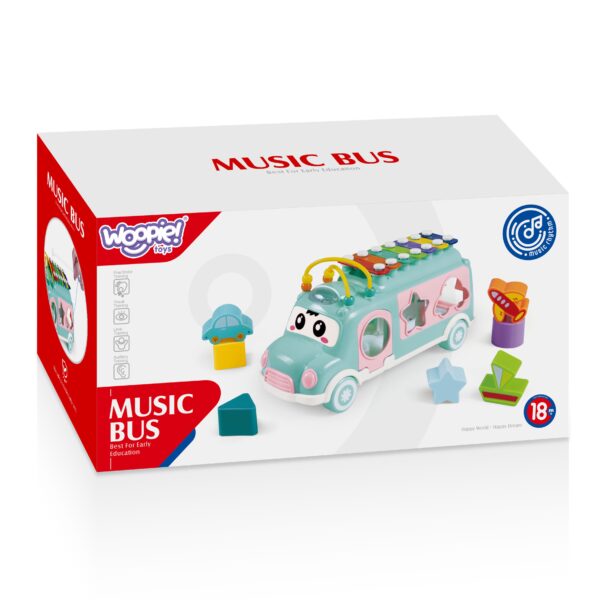 WOOPIE BABY Samochodzik Muzyczny Sorter z Cymbałkami Różowy - 005