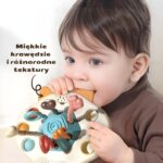WOOPIE BABY Zabawka Sensoryczna Montessori Gryzak Grzechotka Wielofunkcyjny Lis - 004