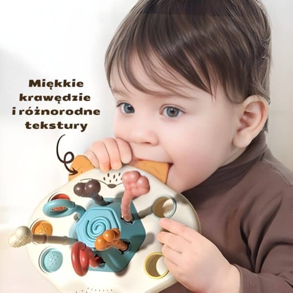 WOOPIE BABY Zabawka Sensoryczna Montessori Gryzak Grzechotka Wielofunkcyjny Lis - 004