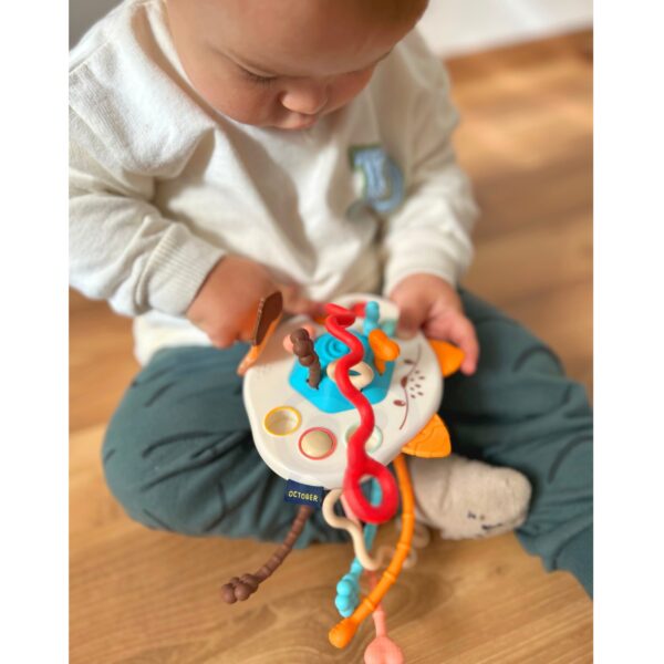 WOOPIE BABY Zabawka Sensoryczna Montessori Gryzak Grzechotka Wielofunkcyjny Lis - 006