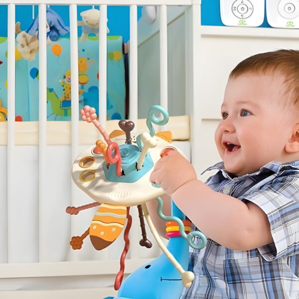 WOOPIE BABY Zabawka Sensoryczna Montessori Gryzak Grzechotka Wielofunkcyjny Lis - 009