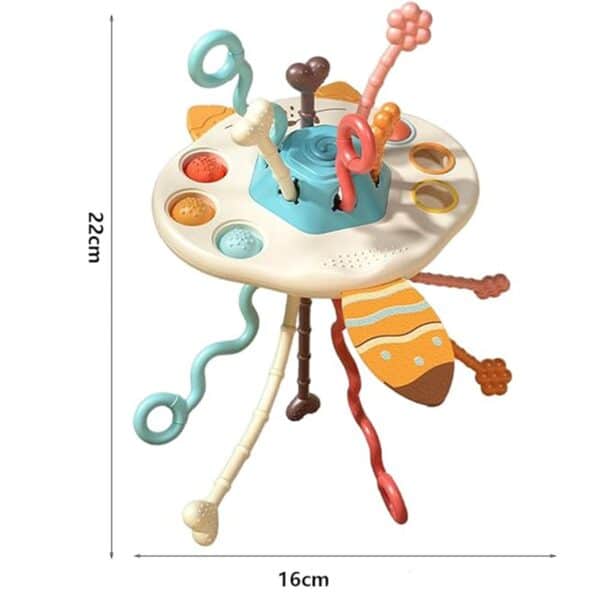 WOOPIE BABY Zabawka Sensoryczna Montessori Gryzak Grzechotka Wielofunkcyjny Lis - 010