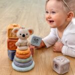 WOOPIE BABY Miękkie Gumowe Klocki Sensoryczne Zestaw 3w1 Miś - 002