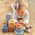 WOOPIE BABY Miękkie Gumowe Klocki Sensoryczne Zestaw 3w1 Miś - 004