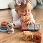 WOOPIE BABY Miękkie Gumowe Klocki Sensoryczne Zestaw 3w1 Miś - 005