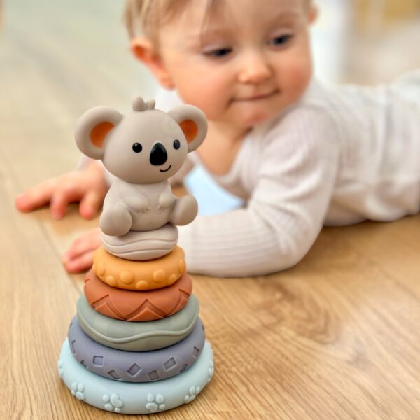 WOOPIE BABY Miękkie Gumowe Klocki Sensoryczne Zestaw 3w1 Miś - 006